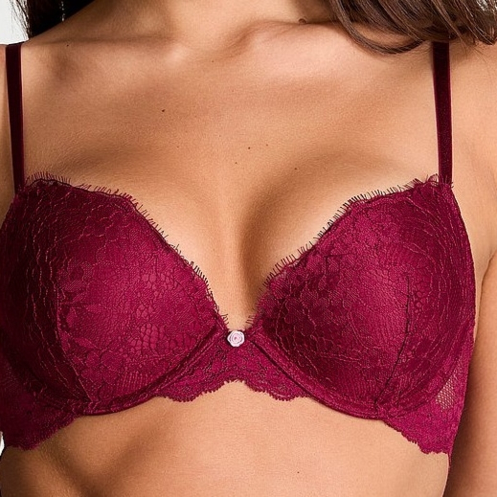Victoria's Secret Burgundy Lace Bra